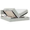 vidaXL Lit de rangement LED avec matelas Gris clair 180 x 200 cm