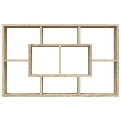 Étagère Murale Avec Tiroirs En Bois D'ingénierie Chêne - 60x28x15 Cm, Rangement Flottant, Capacité 60 Kg