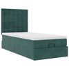 vidaXL Cadre de lit ottoman avec matelas vert fonc&eacute; 80x200 cm velours
