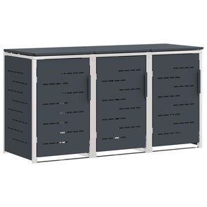 vidaXL Stockage de bac &agrave; d&eacute;chets Anthracite 207 x 77,5 x 112,5 cm