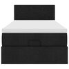 vidaXL Lit ottoman avec matelas noir 100x200 cm tissu