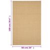 vidaXL Tapis Sisal naturel 66x100 cm