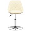vidaXL Tabouret de bar Cr&egrave;me et blanc Similicuir