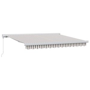 vidaXL Auvent r&eacute;tractable Gris clair et blanc 350 x 250 cm