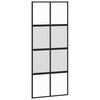 vidaXL Porte coulissante noir 90x205 cm verre tremp&eacute; aluminium