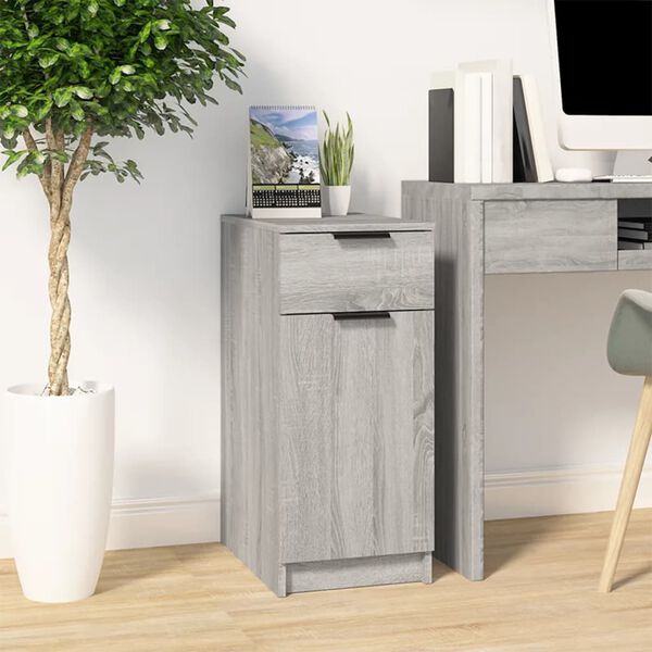 vidaXL Armoire de bureau Sonoma gris 33,5x50x75 cm Bois d'ing&eacute;nierie