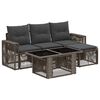 vidaXL Ensemble de canap&eacute; de jardin 5 pc Gris et Gris fonc&eacute; polyrotin