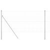 vidaXL Cl&ocirc;ture avec poteau Argent&eacute; 1,2 x 10 m Acier et PVC