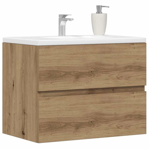 vidaXL Armoire de salle de bain chêne artisanal bois d'ingénierie