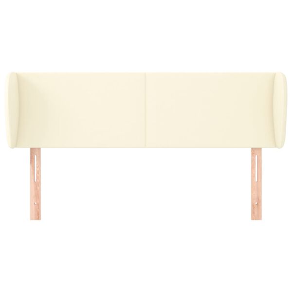 vidaXL T&ecirc;te de lit avec oreilles Cr&egrave;me 147x23x78/88 cm Similicuir