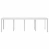 vidaXL Table de jardin pour repas Blanc 250 x 100 x 73 cm polyrotin