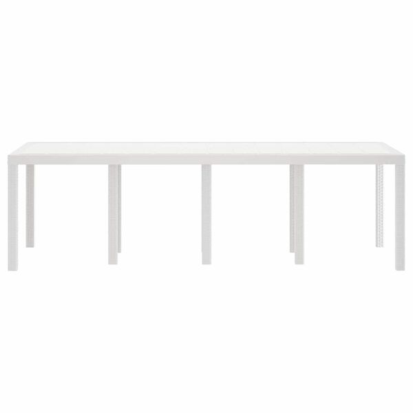 vidaXL Table de jardin pour repas Blanc 250 x 100 x 73 cm polyrotin