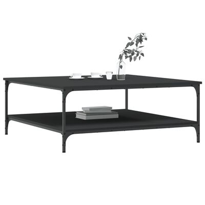 vidaXL Table basse noir 100x100x40 cm bois d'ingénierie