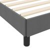 vidaXL Lit &agrave; ressorts avec matelas Gris fonc&eacute; 200 x 200 cm tissu