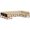 vidaXL Ensemble de canap&eacute;s d'ext&eacute;rieur 9 pc Naturel et Beige