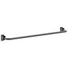 vidaXL Support de tapis de selle noir fer