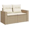 vidaXL Salon de jardin avec coussins 6 pcs beige r&eacute;sine tress&eacute;e