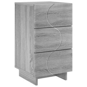 vidaXL Table de chevet Sonoma gris 33,5 x 34,5 x 60 cm