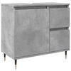 vidaXL Armoire de salle de bain gris b&eacute;ton 65x33x60 cm