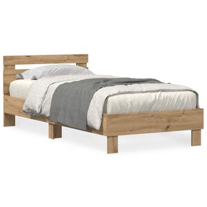 vidaXL Cadre de lit Ch&ecirc;ne artisanal 90 x 190 cm Bois d'ing&eacute;nierie