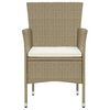 vidaXL Ensemble &agrave; manger de jardin et coussins 5 pcs Poly rotin Beige
