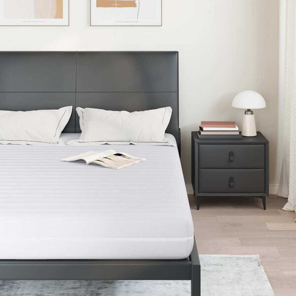 vidaXL Matelas Blanc 140 x 200 cm Ressort ensach&eacute;