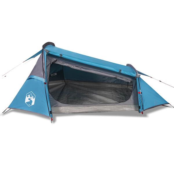 vidaXL Tente de camping tunnel 2 personnes bleu imperm&eacute;able