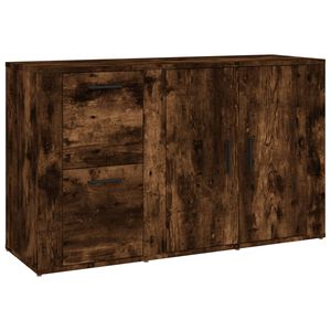 vidaXL Buffet Ch&ecirc;ne fum&eacute; 100x33x59,5 cm Bois d'ing&eacute;nierie