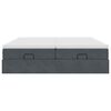 VidaXL Cadre de lit ottoman avec matelas gris fonc&eacute; 180x200cm velours