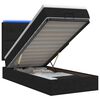 vidaXL Lit coffre avec matelas et LED Noir 90 x 190 cm Tissu
