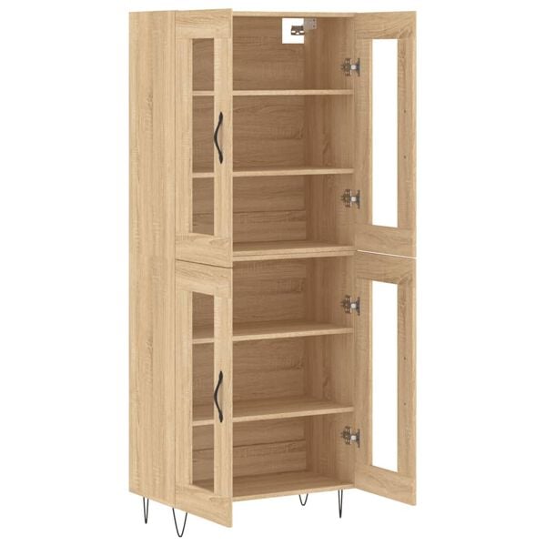 vidaXL Buffet haut Ch&ecirc;ne sonoma 69,5x34x180 cm Bois d'ing&eacute;nierie