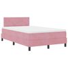 vidaXL Lit &agrave; ressort LED avec bandes LED Rose 120 x 190 cm Velours