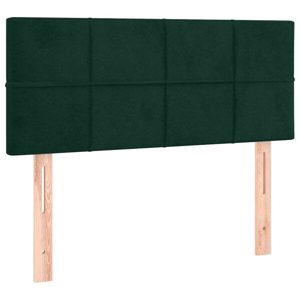 vidaXL T&ecirc;te de lit Vert fonc&eacute; 90x5x78/88 cm Velours