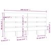 vidaXL T&ecirc;te de lit 160x3x80 cm Bois massif de pin