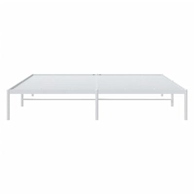 vidaXL Cadre de lit métal sans matelas blanc 193x203 cm