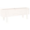 vidaXL Lit sur&eacute;lev&eacute; de jardin blanc 101x30x38 cm bois de pin massif
