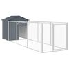 vidaXL Niche pour chien avec toit anthracite acier galvanis&eacute;