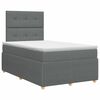 vidaXL Lit boxspring avec matelas Gris fonc&eacute; 120 x 190 cm Tissu