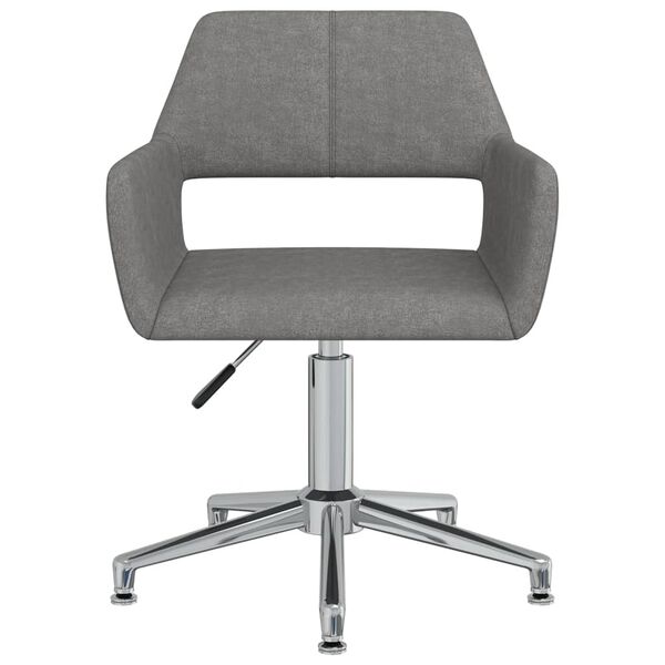 vidaXL Chaise pivotante &agrave; manger Gris clair Tissu