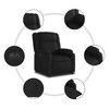 vidaXL Fauteuil inclinable &eacute;lectrique noir similicuir