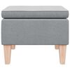 vidaXL Tabouret avec pieds en bois Gris clair Tissu