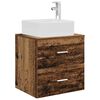 vidaXL Vanit&eacute; de lavabo mural Bois ancien 53 x 34,5 x 63 cm
