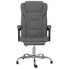 vidaXL Fauteuil inclinable de bureau Gris fonc&eacute; Tissu