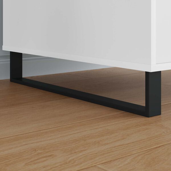 vidaXL Pieds de meuble 12 pcs Noir 59,6 x 4 x 10 mm Fer