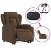 vidaXL Fauteuil inclinable électrique marron tissu