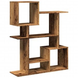vidaXL &Eacute;tag&egrave;re s&eacute;paratrice de pi&egrave;ce vieux bois 92x29x112 cm