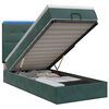 vidaXL Lit coffre avec matelas et LED Vert fonc&eacute; 90 x 190 cm Velours