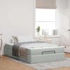 vidaXL Cadre de lit avec matelas avec matelas 2 pcs Gris clair Velours