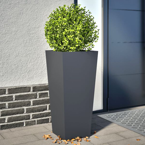 vidaXL Jardini&egrave;res 2 pcs anthracite 35x35x75 cm acier