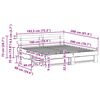 vidaXL Cadre de lit avec t&ecirc;te de lit Blanc 180 x 200 cm Pin massif
